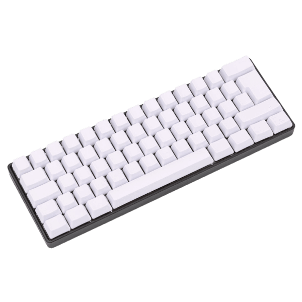 white 60% keyboard with white blank keys